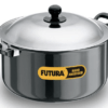 Hawkins Futura Hard Anodised Cook-n-Serve Stewpot 8.5 L, 28 cm, 4.06 mm, Aluminium, Black